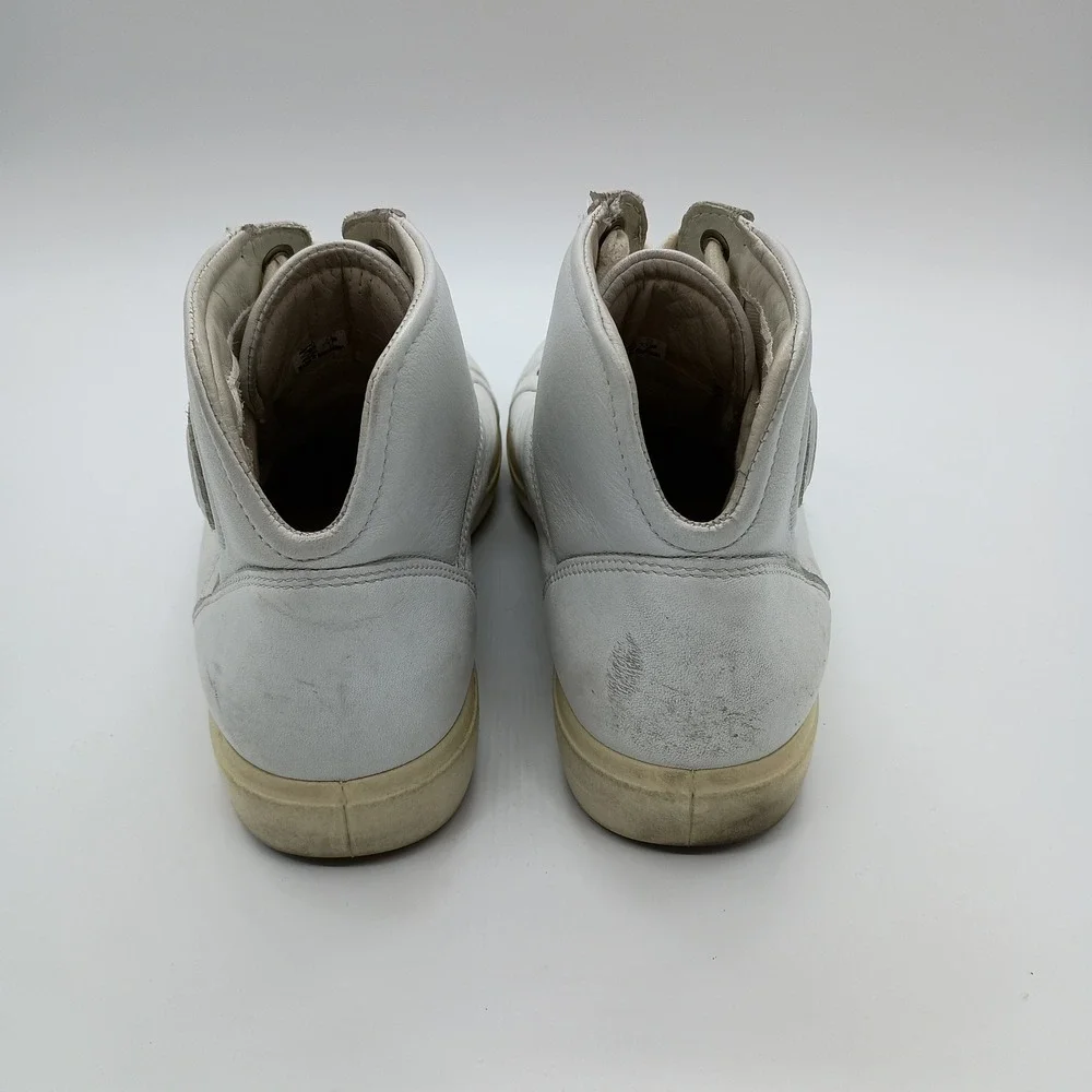 ECCO Soft 7 White Leather High Top Sneakers Mens Size 41‎ Extra Width